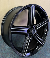 24" IROC Wheel 🌟 24X10 +10 5X120.65 🌟 C.B 74.2 Black & Milled Rim ✅ Limited